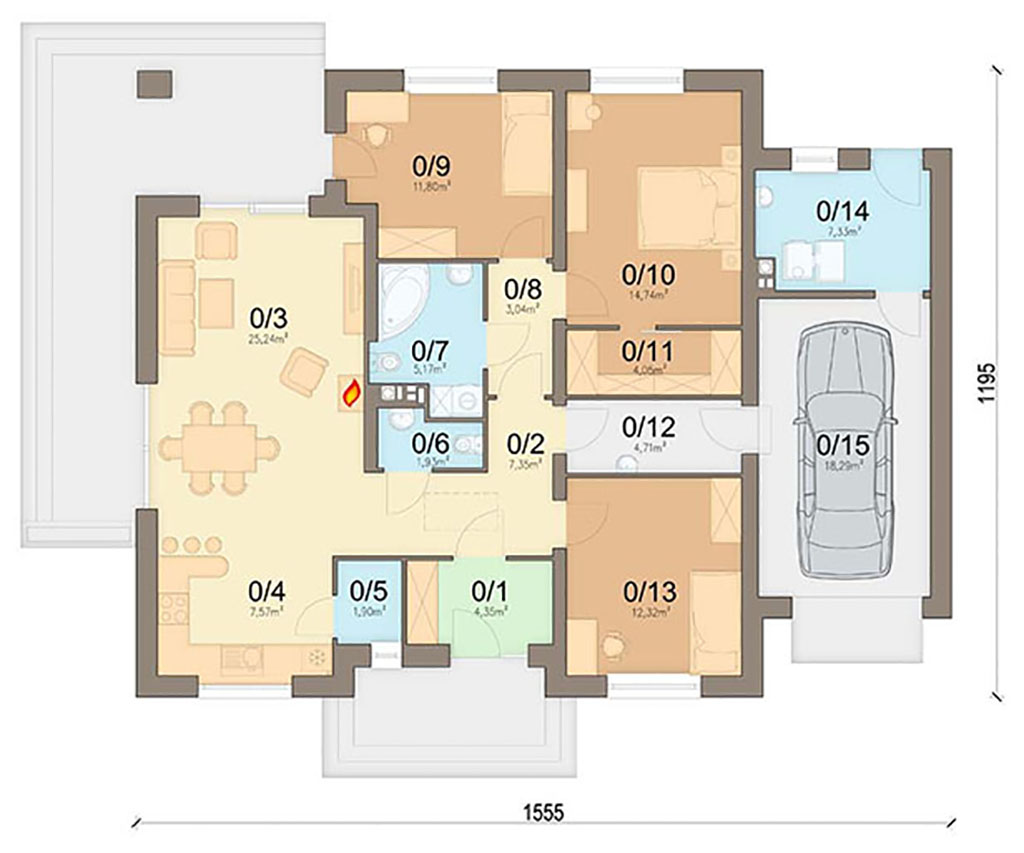 План первого этажа