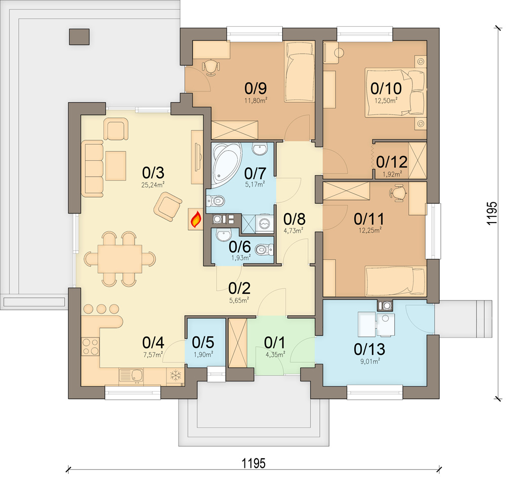 План первого этажа