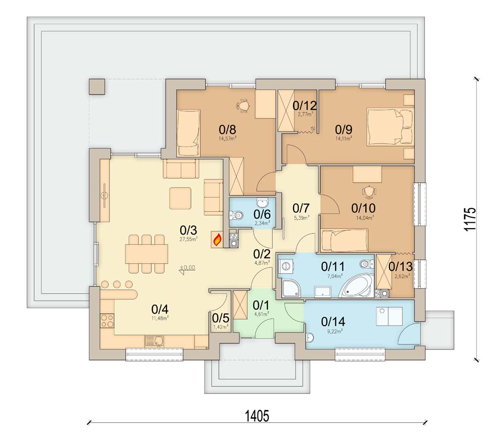 План первого этажа