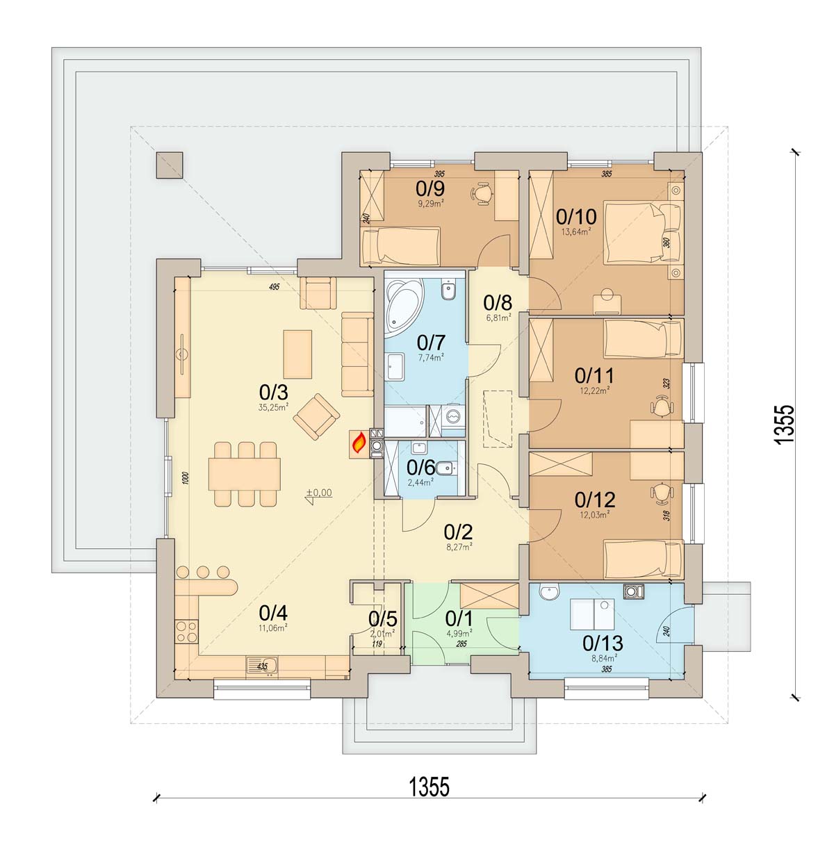 План первого этажа