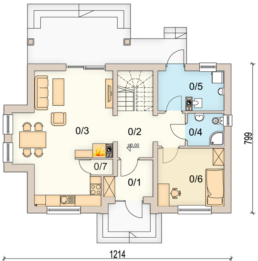 План первого этажа