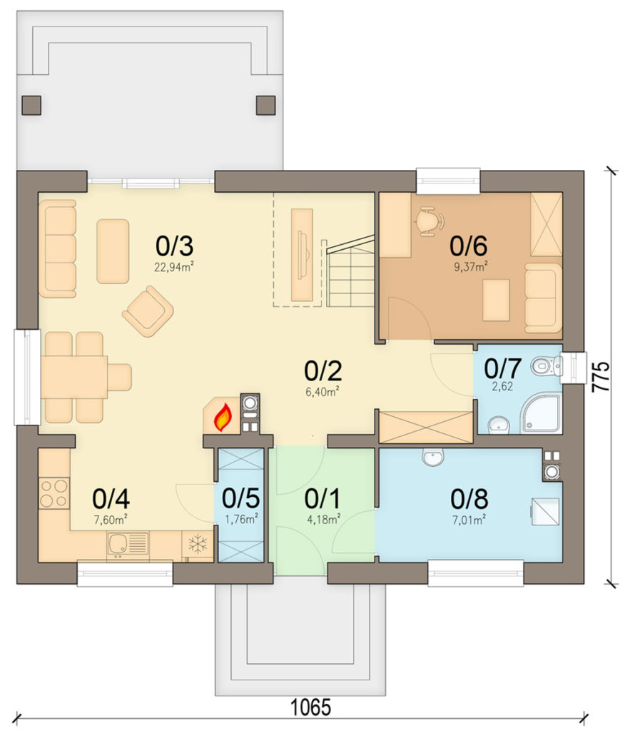 План первого этажа