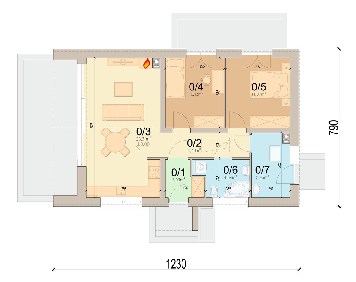 План первого этажа