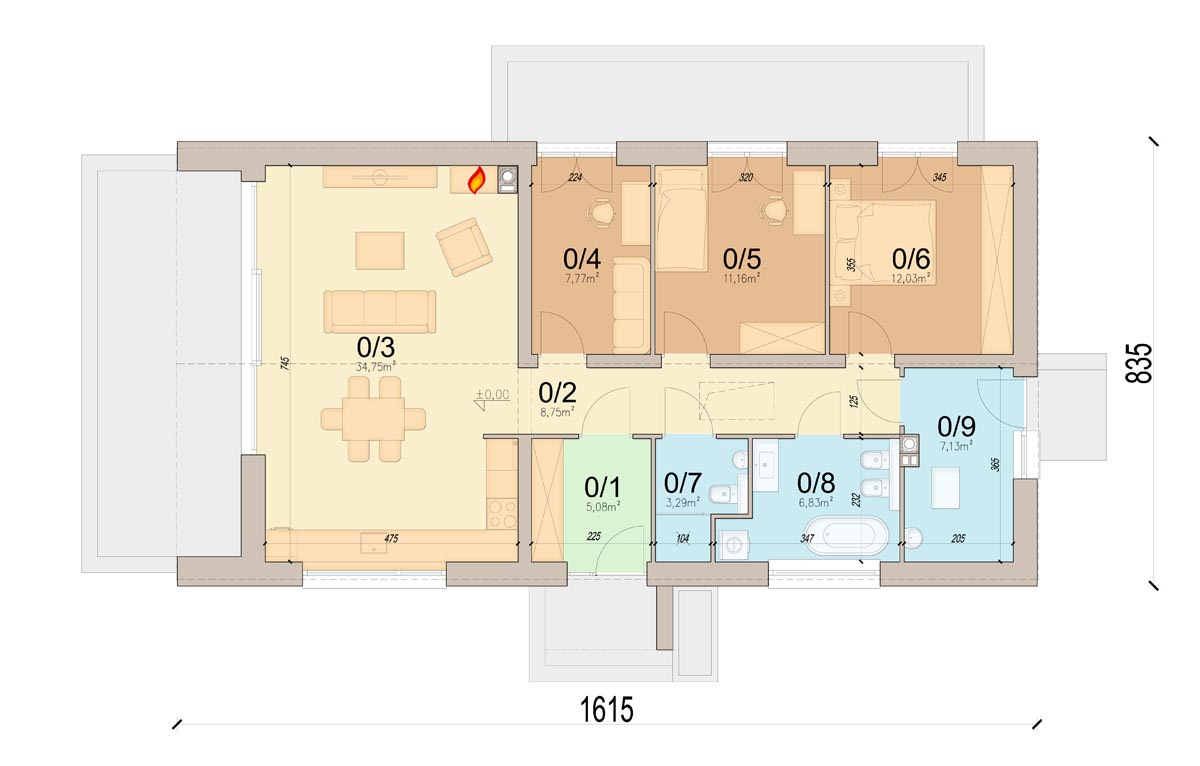 План первого этажа