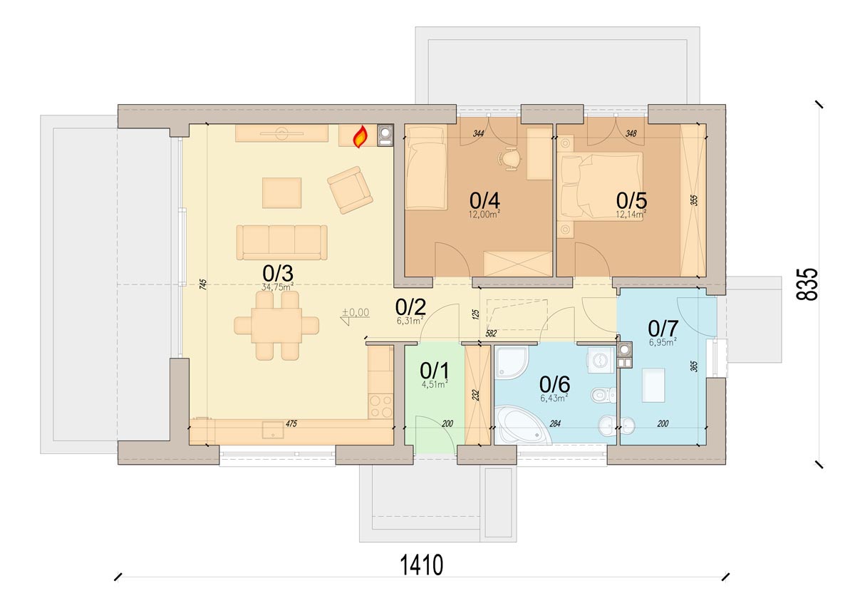 План первого этажа