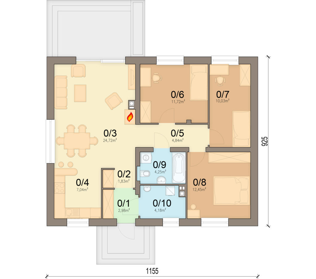 План первого этажа