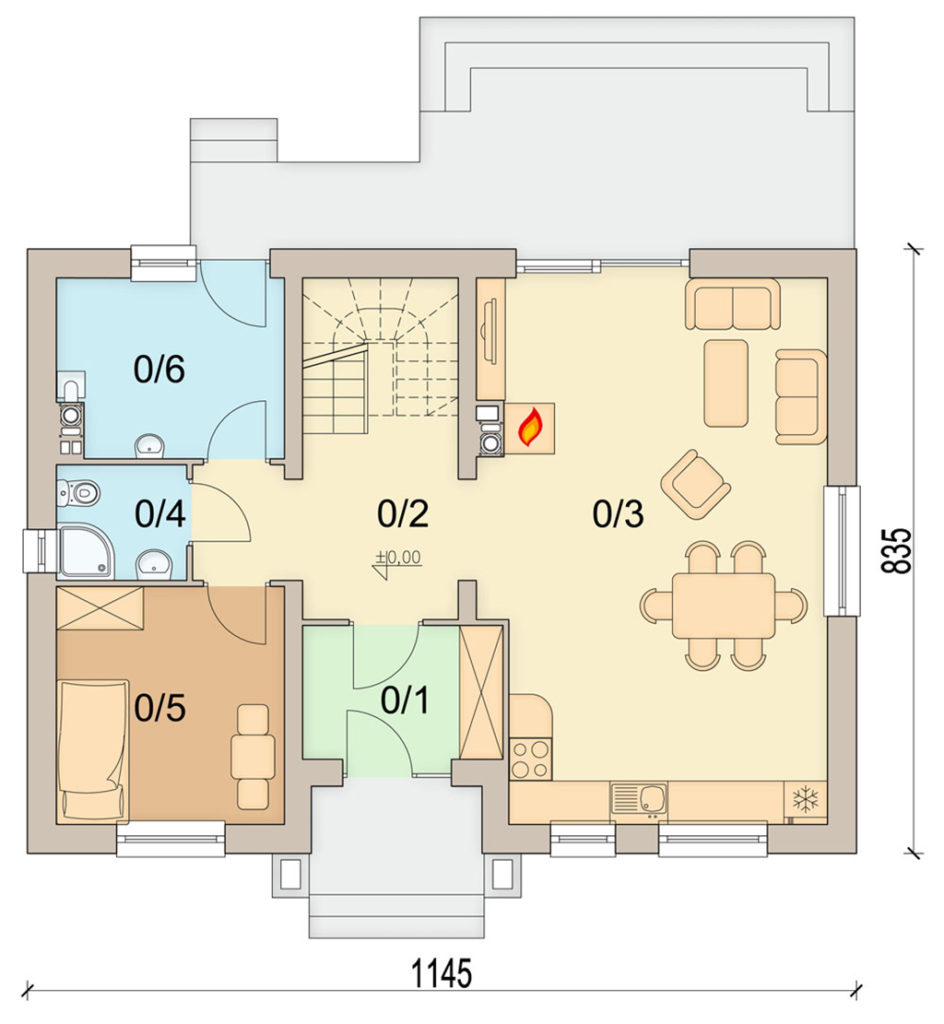 План первого этажа