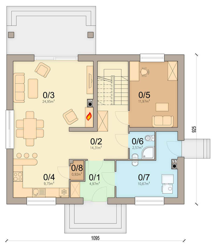 План первого этажа