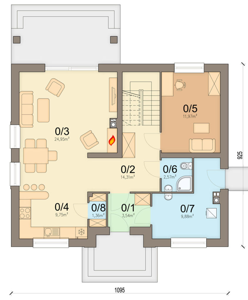 План первого этажа