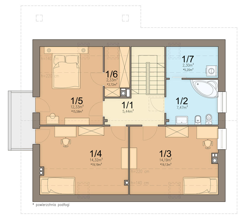 План мансарды