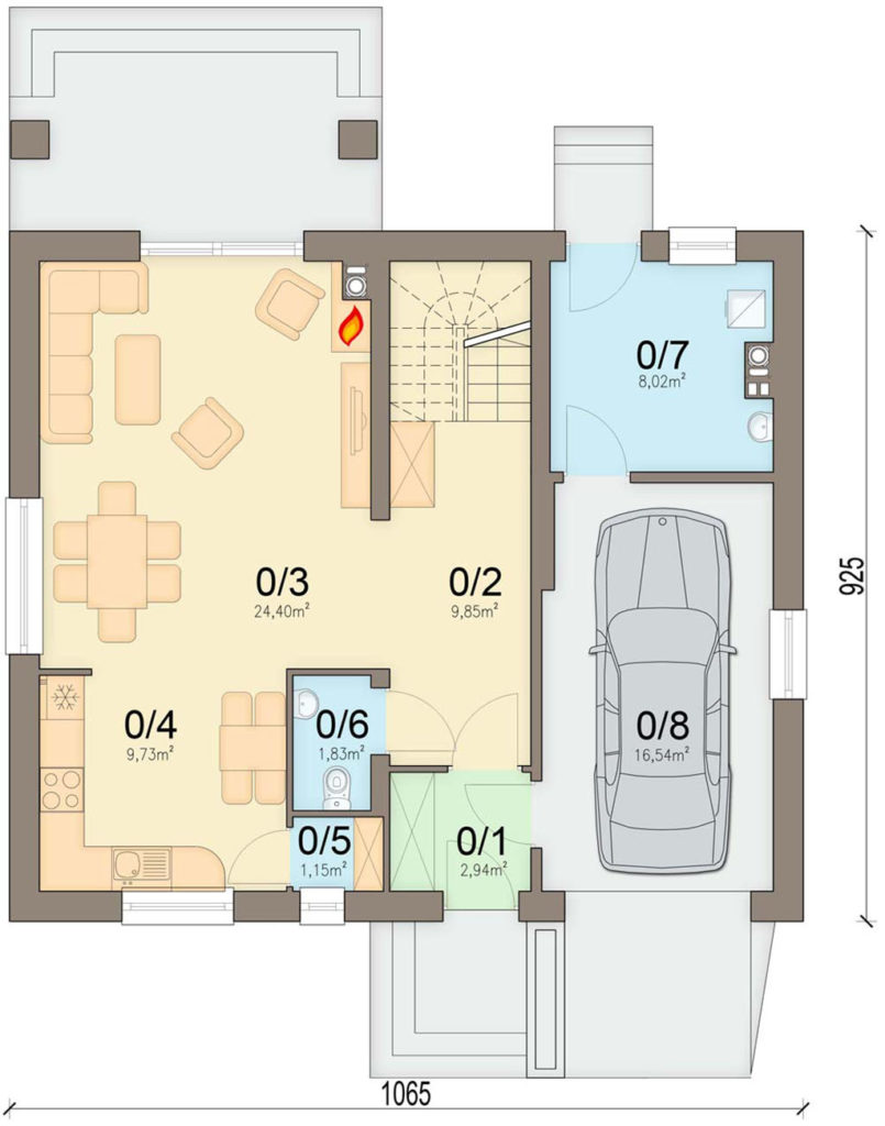 План первого этажа