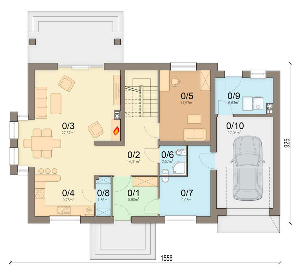 План первого этажа