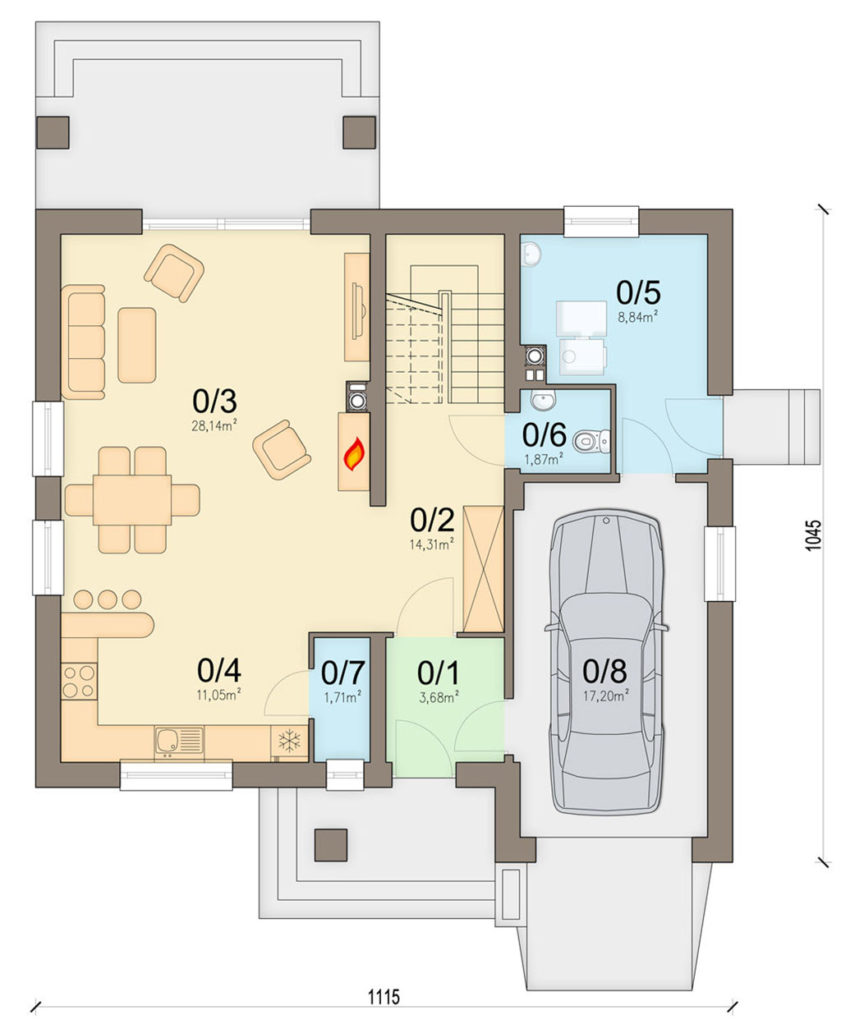 План первого этажа