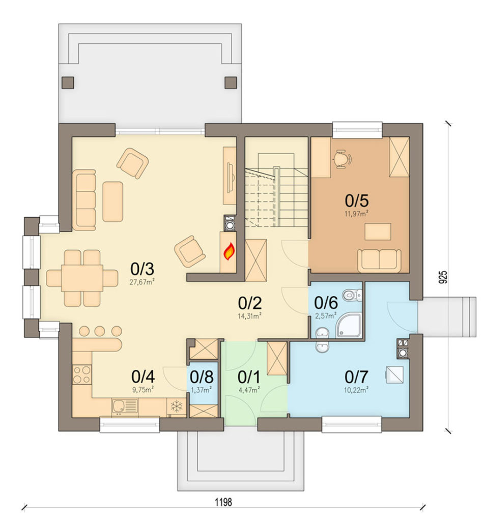 План первого этажа