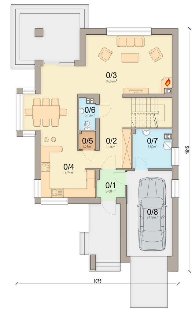 План первого этажа