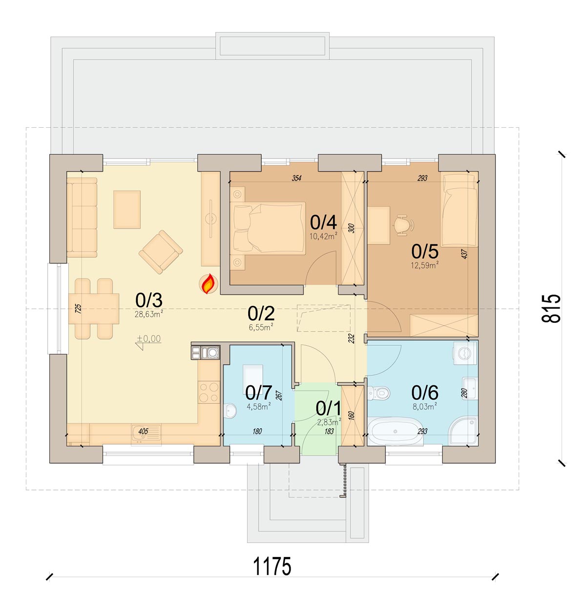 План первого этажа