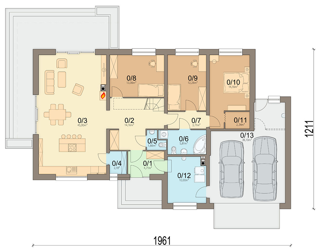 План первого этажа