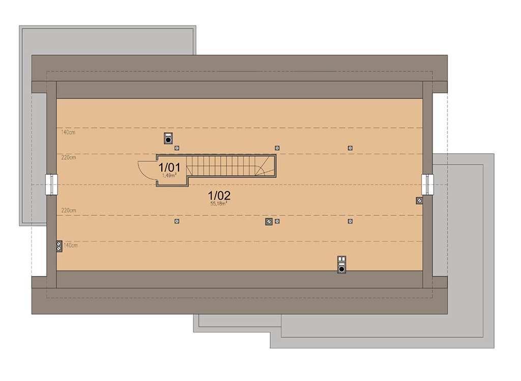 План мансарды
