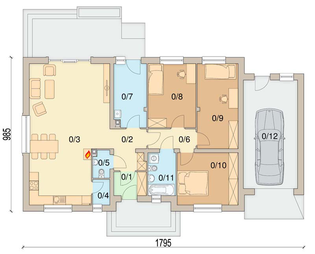 План первого этажа