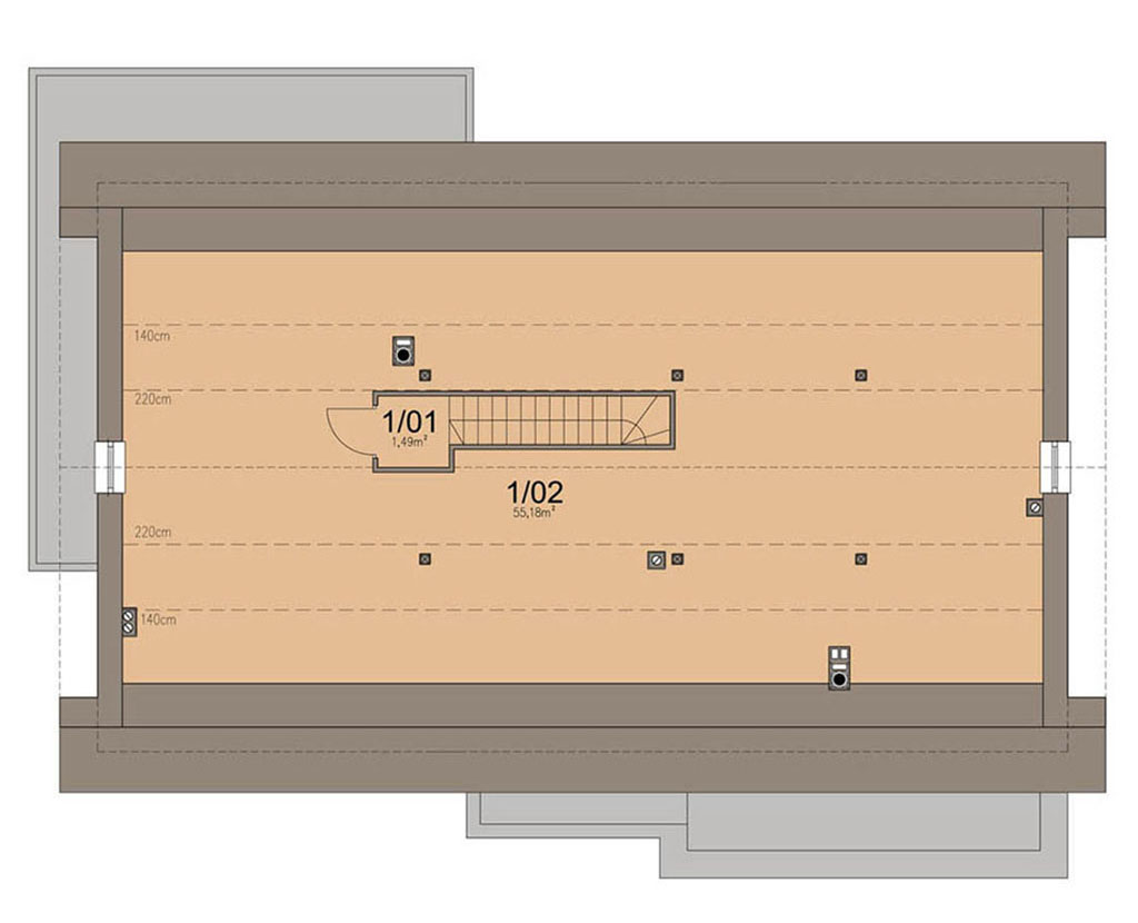 План мансарды