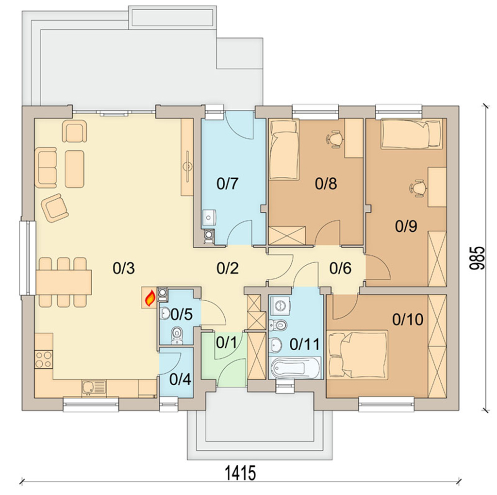 План первого этажа