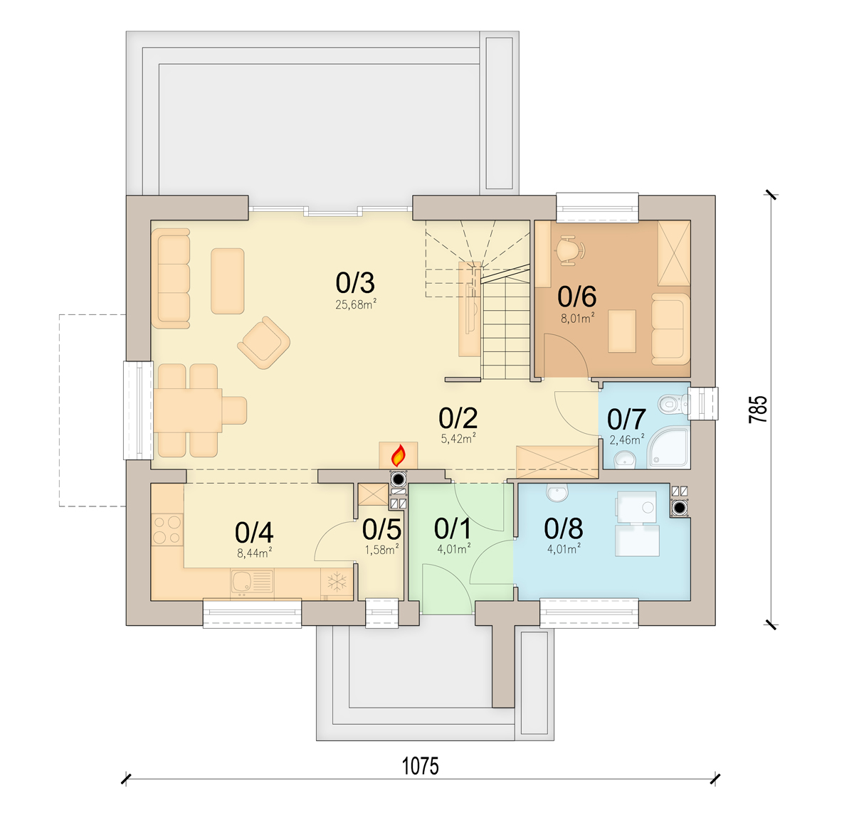 План первого этажа