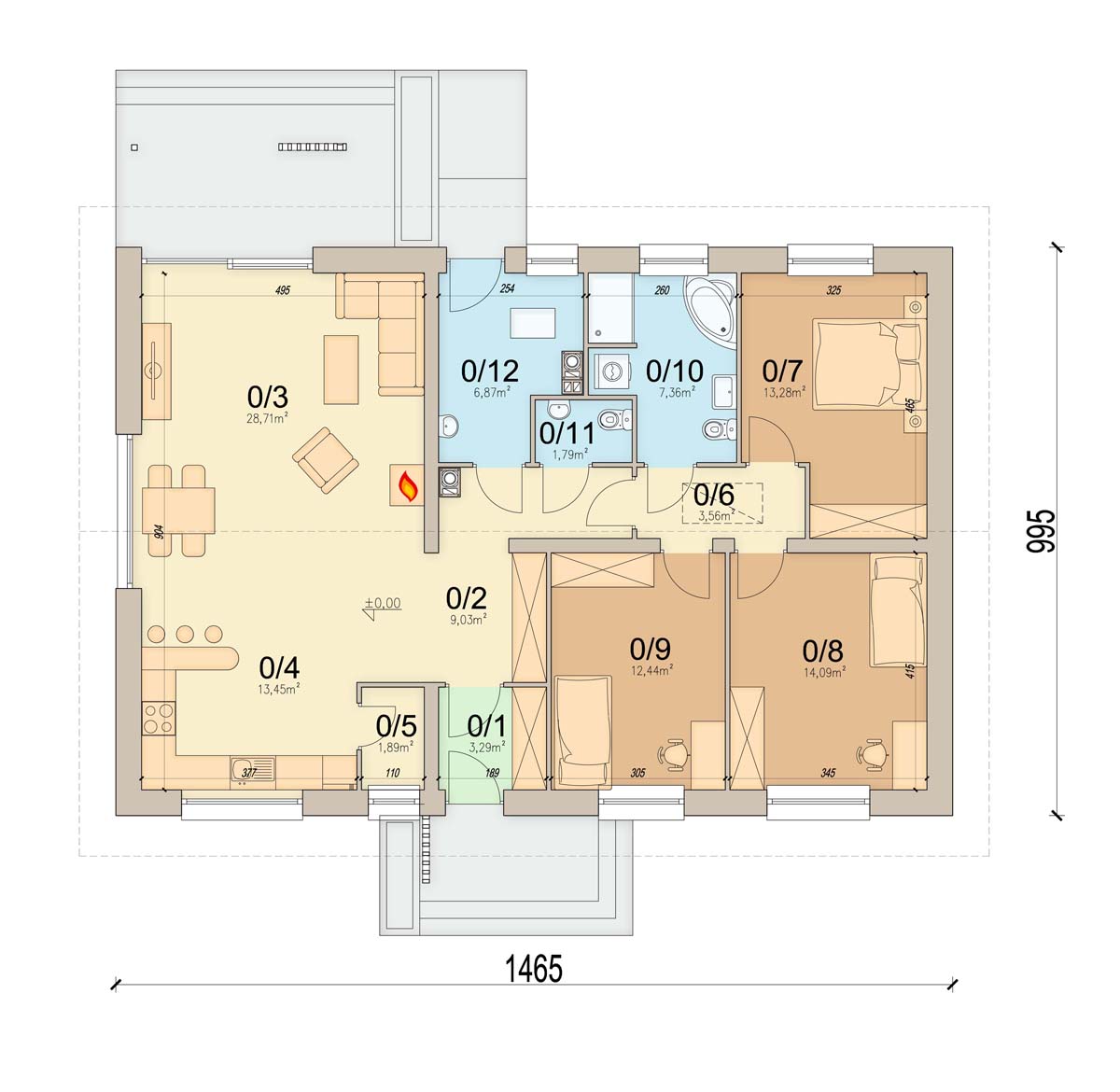 План первого этажа