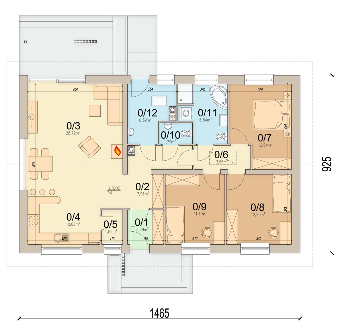 План первого этажа