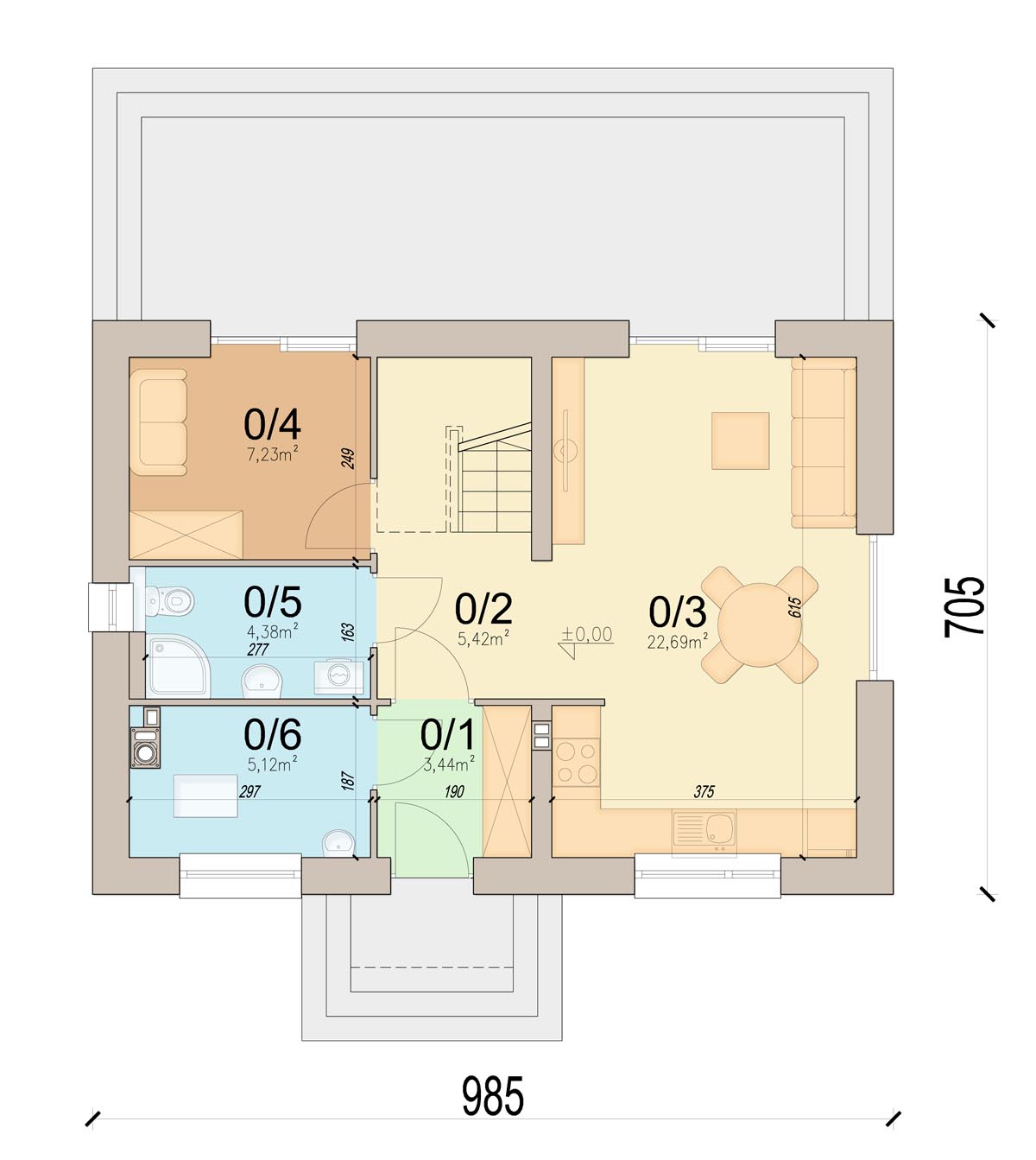 План первого этажа