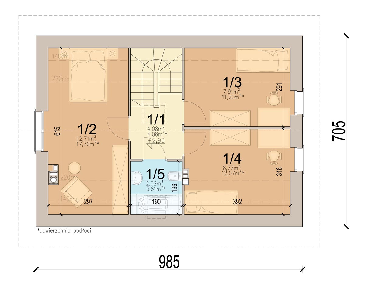 План мансарды