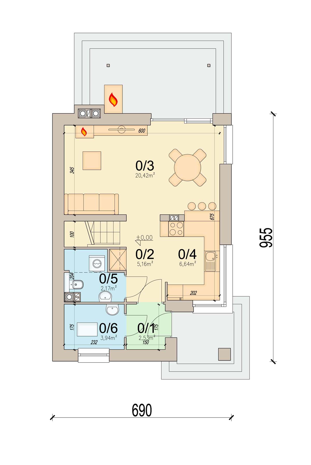 План первого этажа