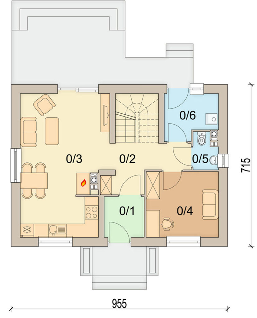 План первого этажа