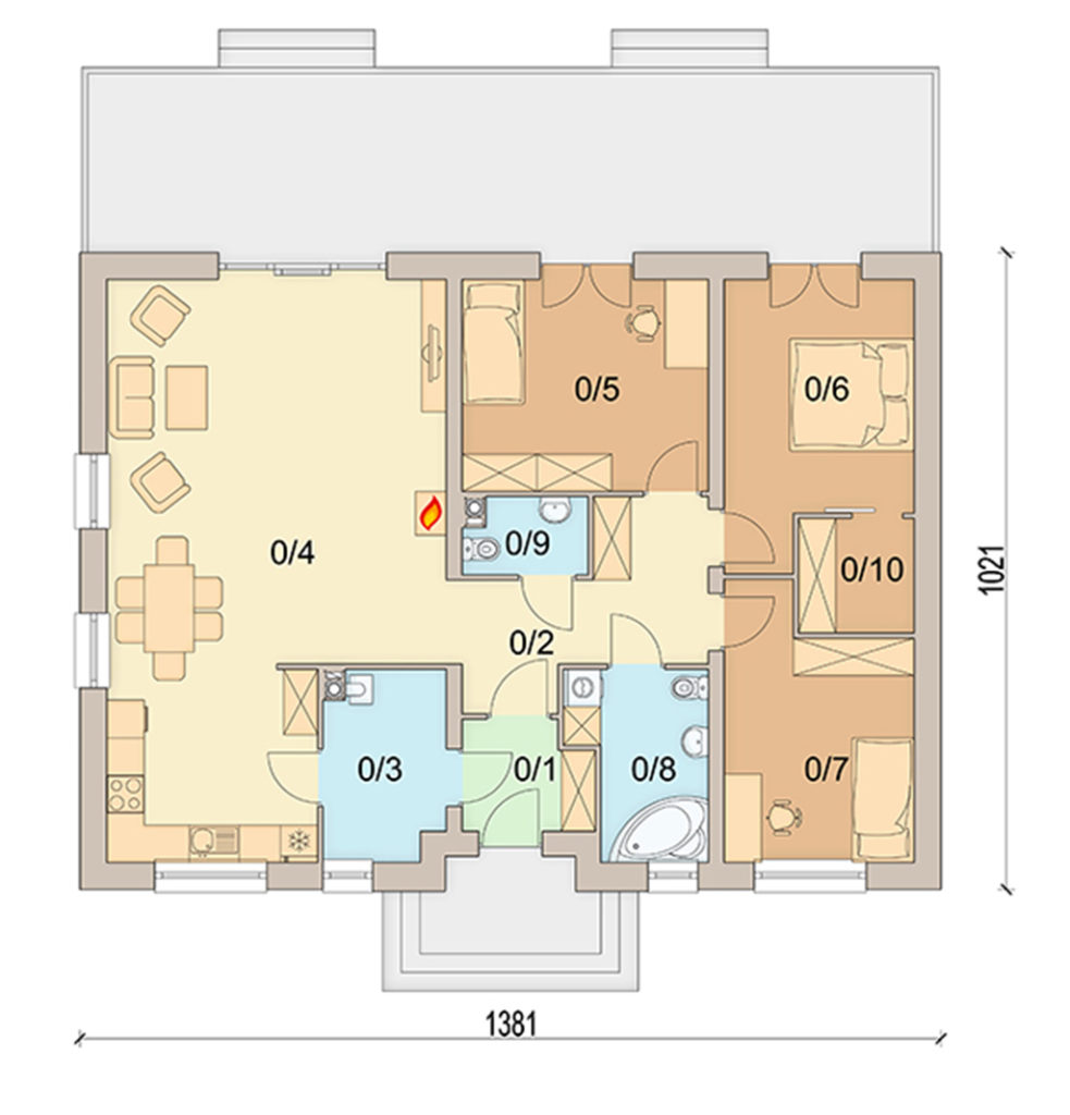 План первого этажа