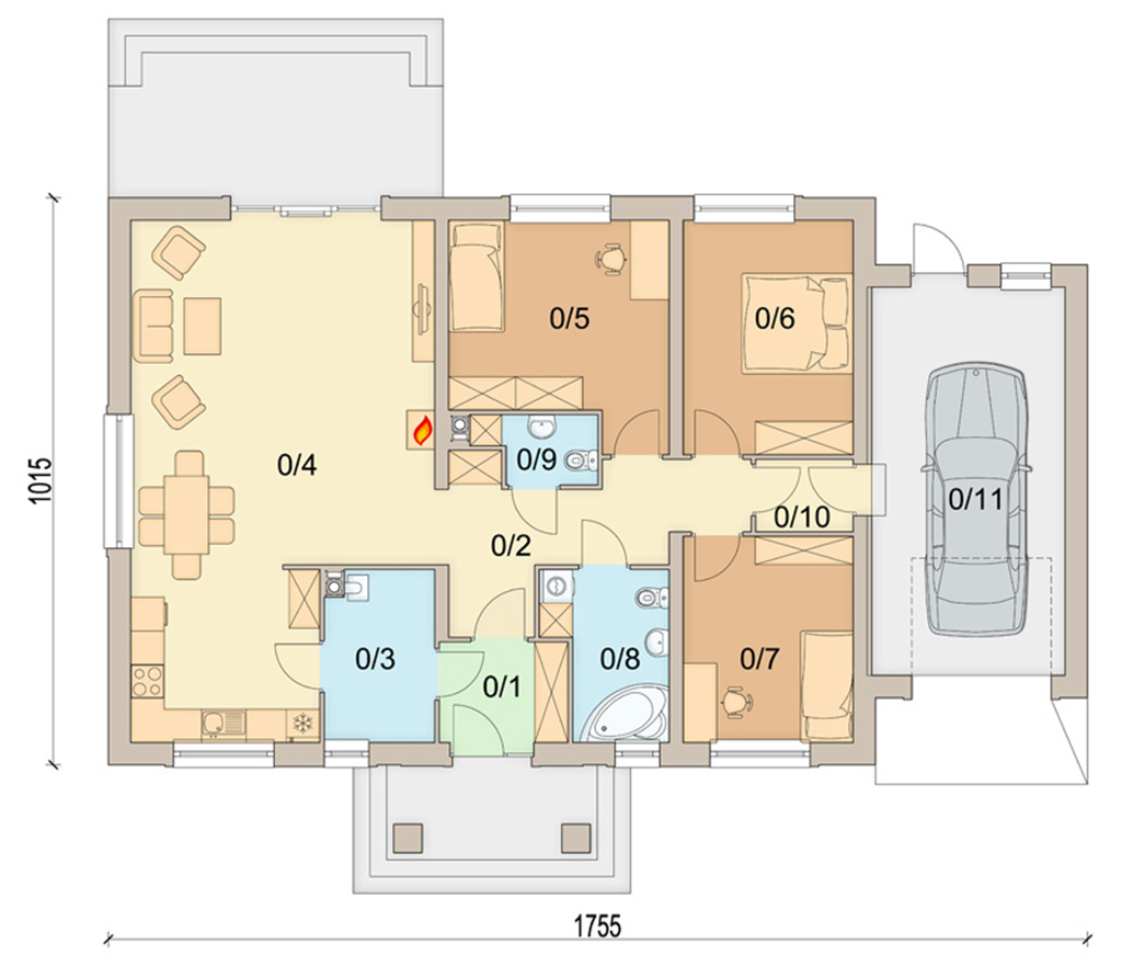 План первого этажа