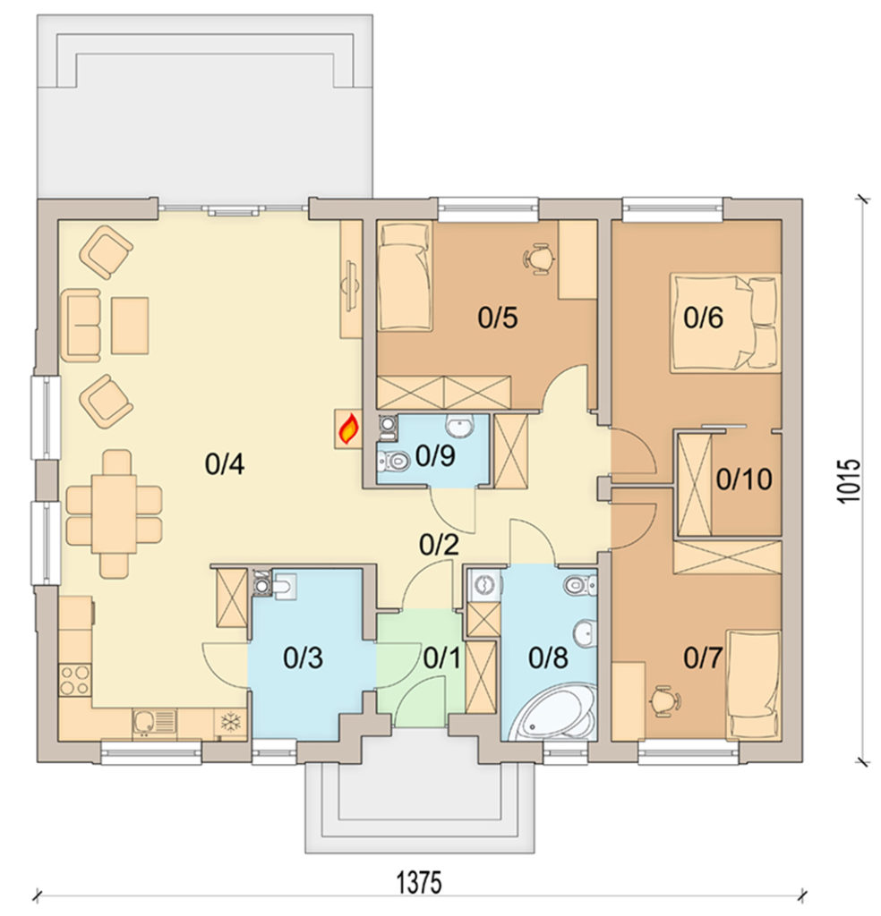 План первого этажа