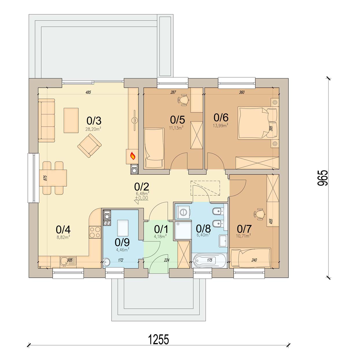 План первого этажа