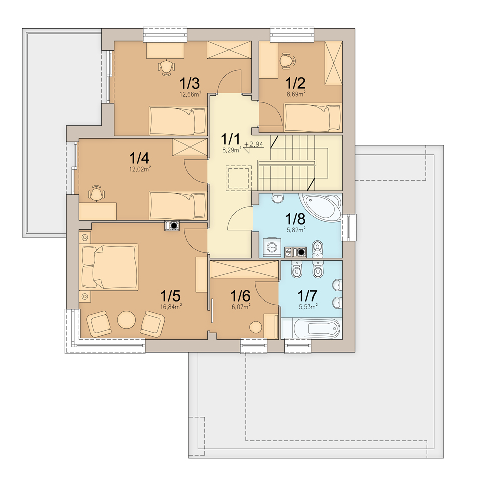 План мансарды