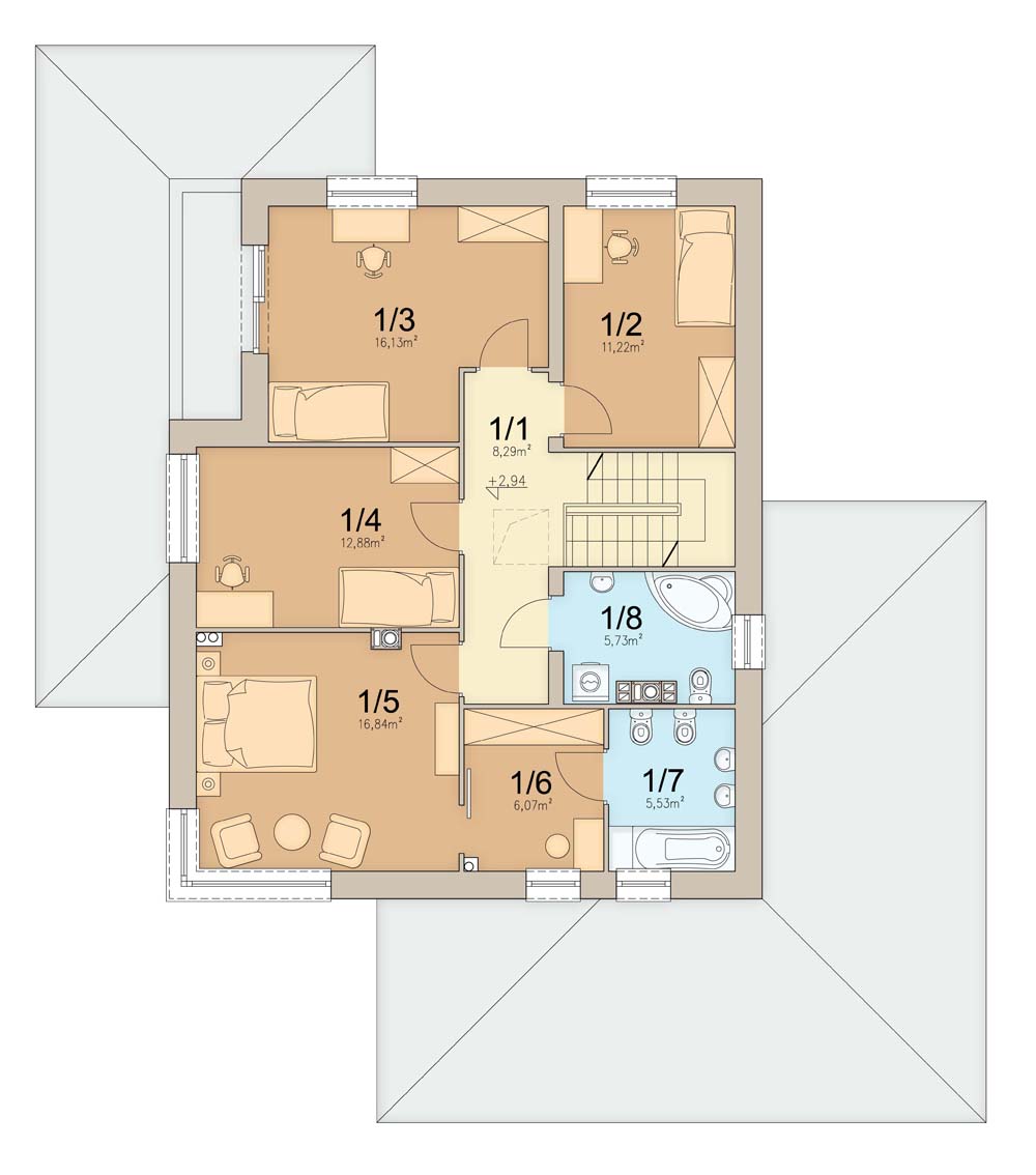 План мансарды