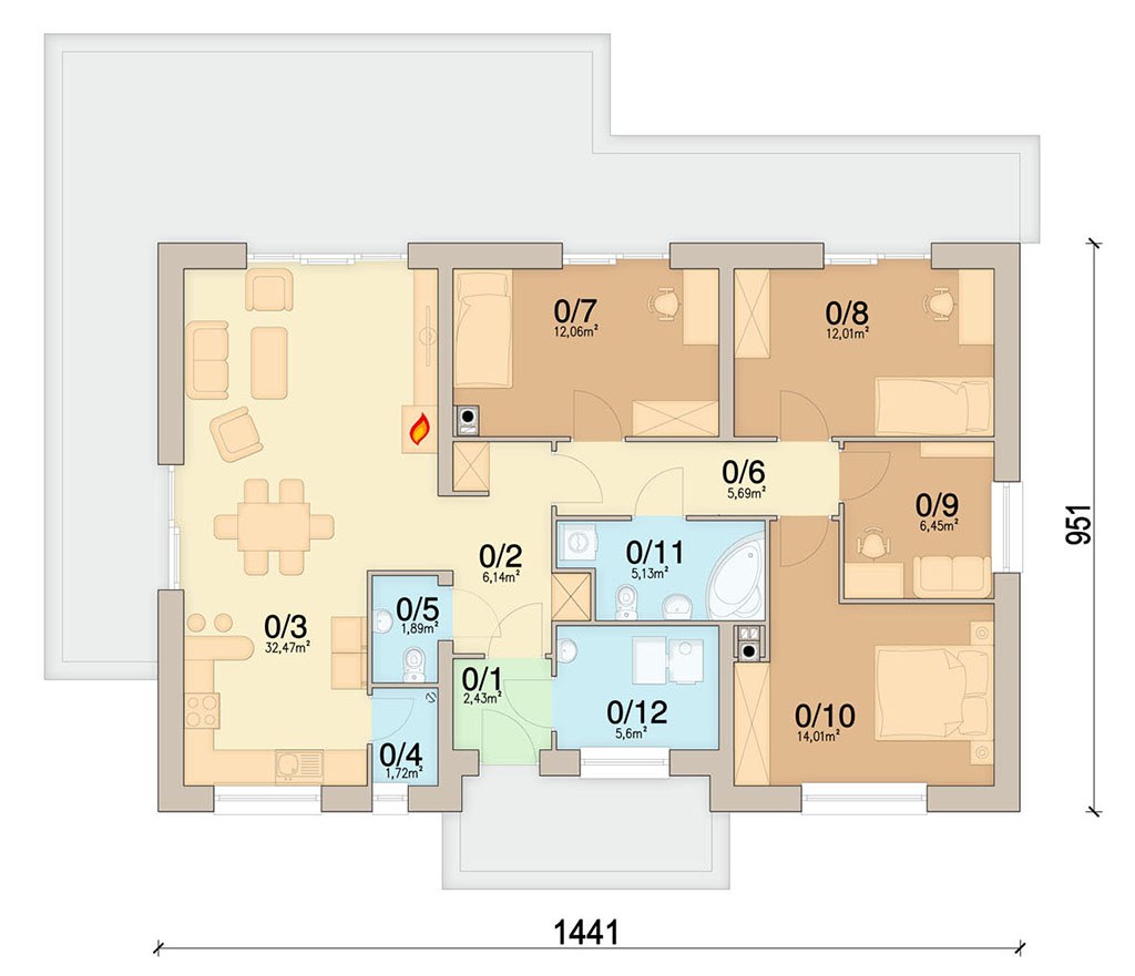 План первого этажа