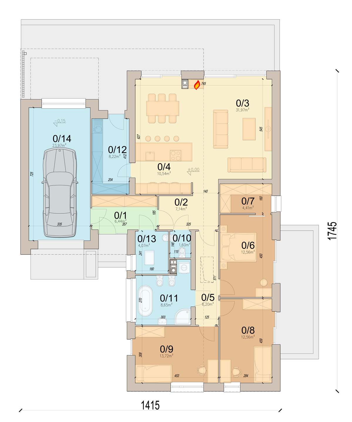 План первого этажа