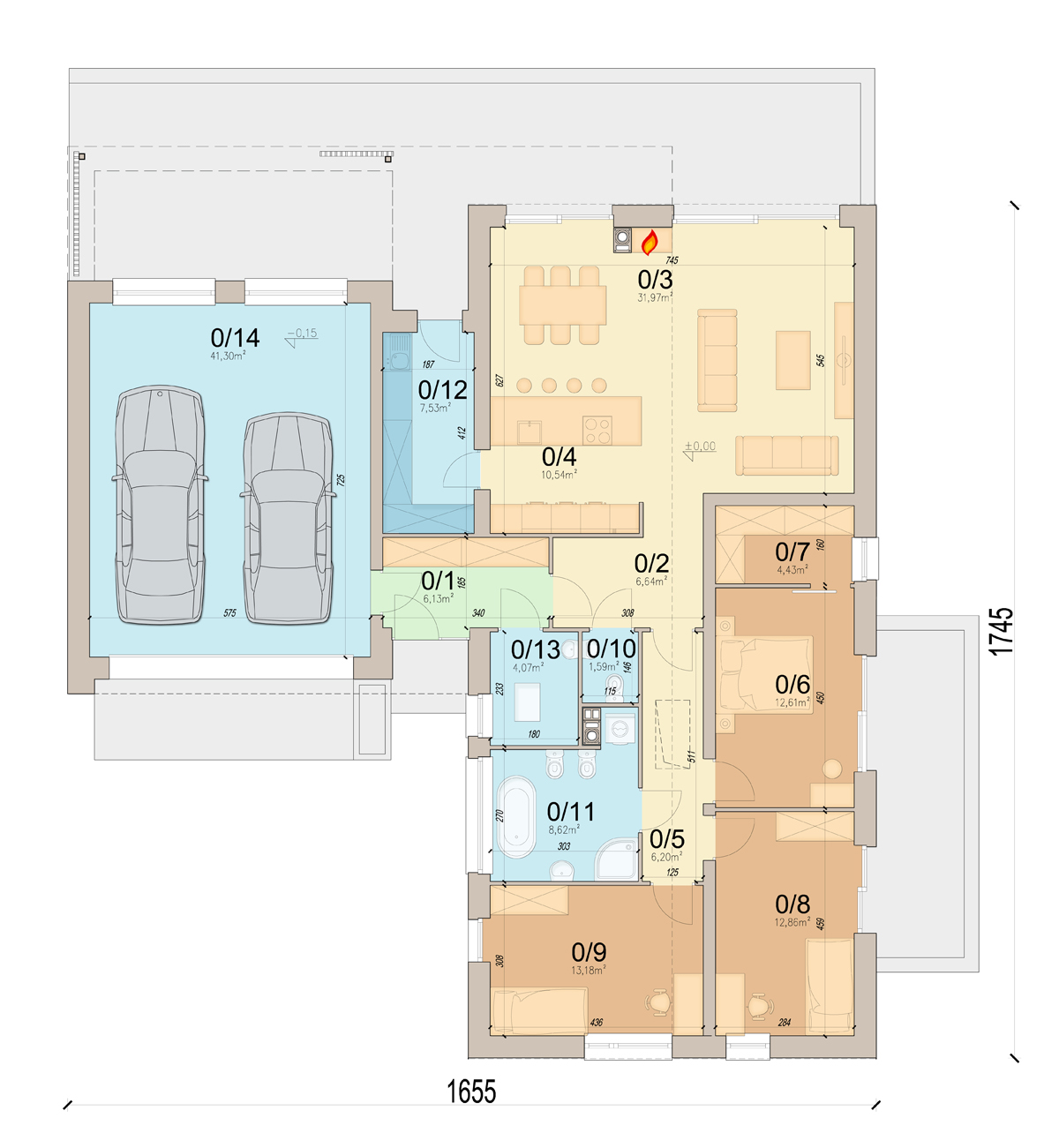 План первого этажа