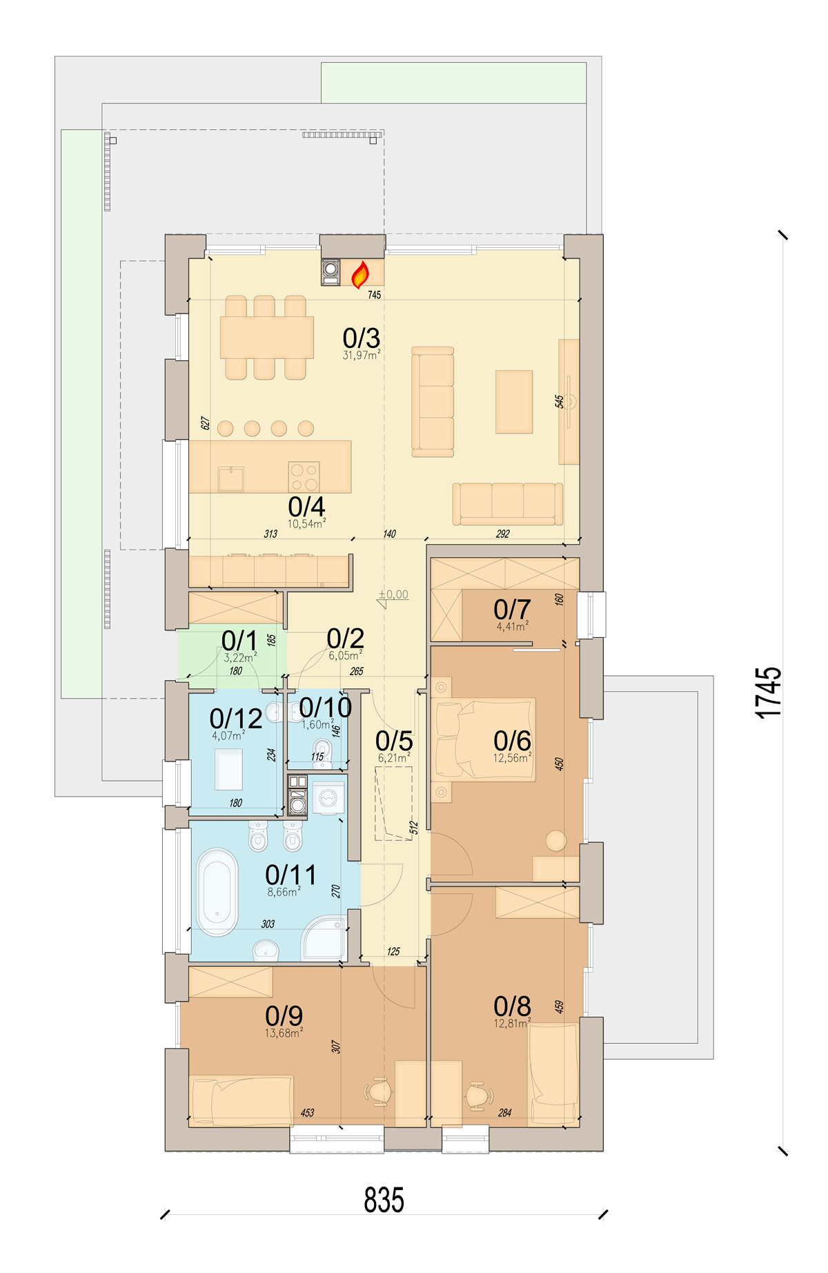 План первого этажа