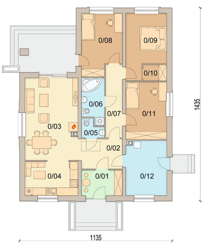 План первого этажа