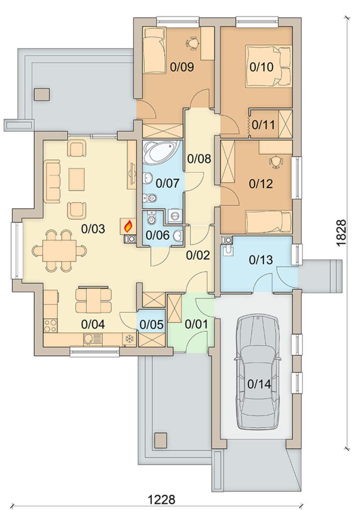 План первого этажа