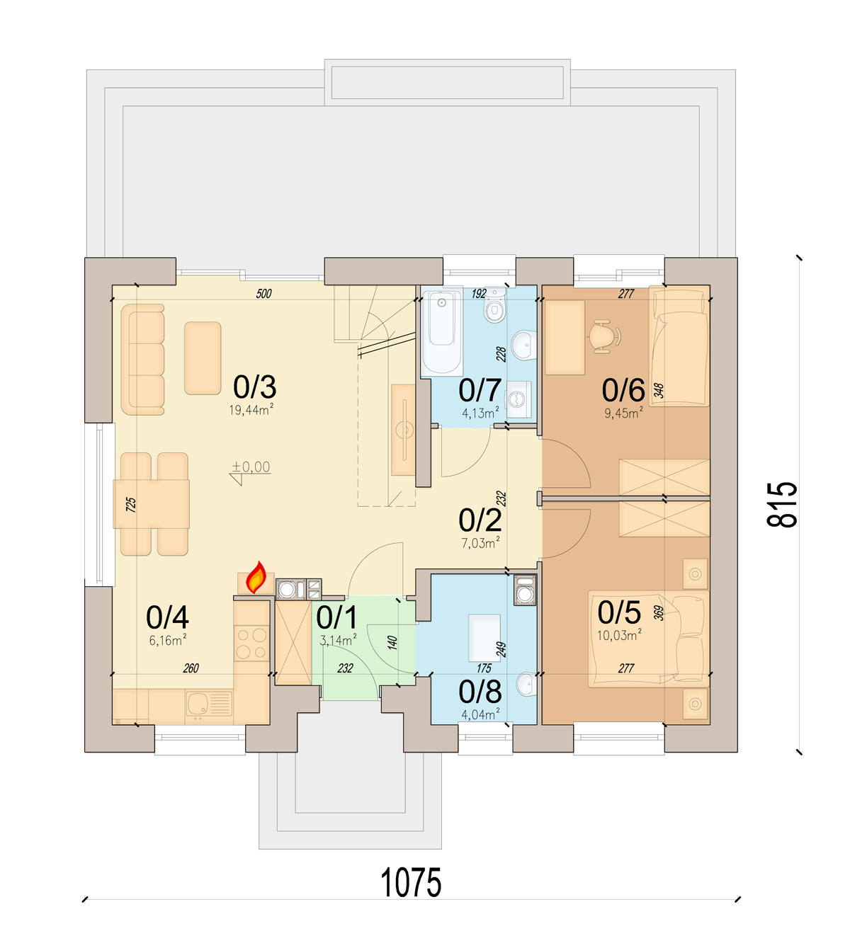 План первого этажа