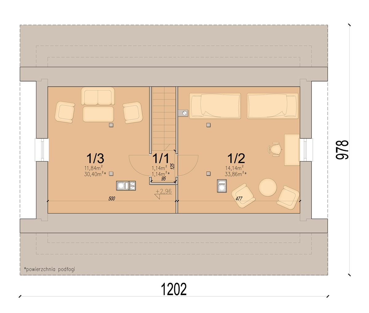 План мансарды