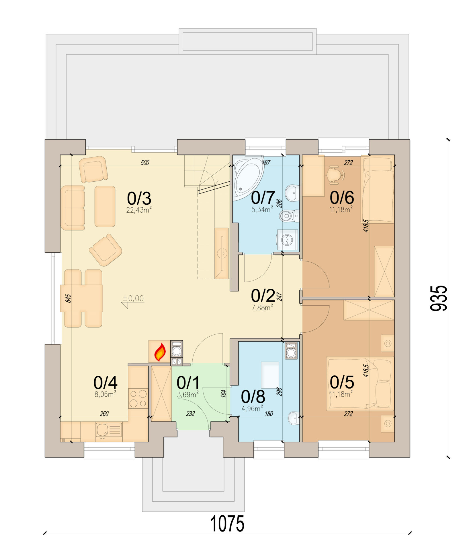 План первого этажа