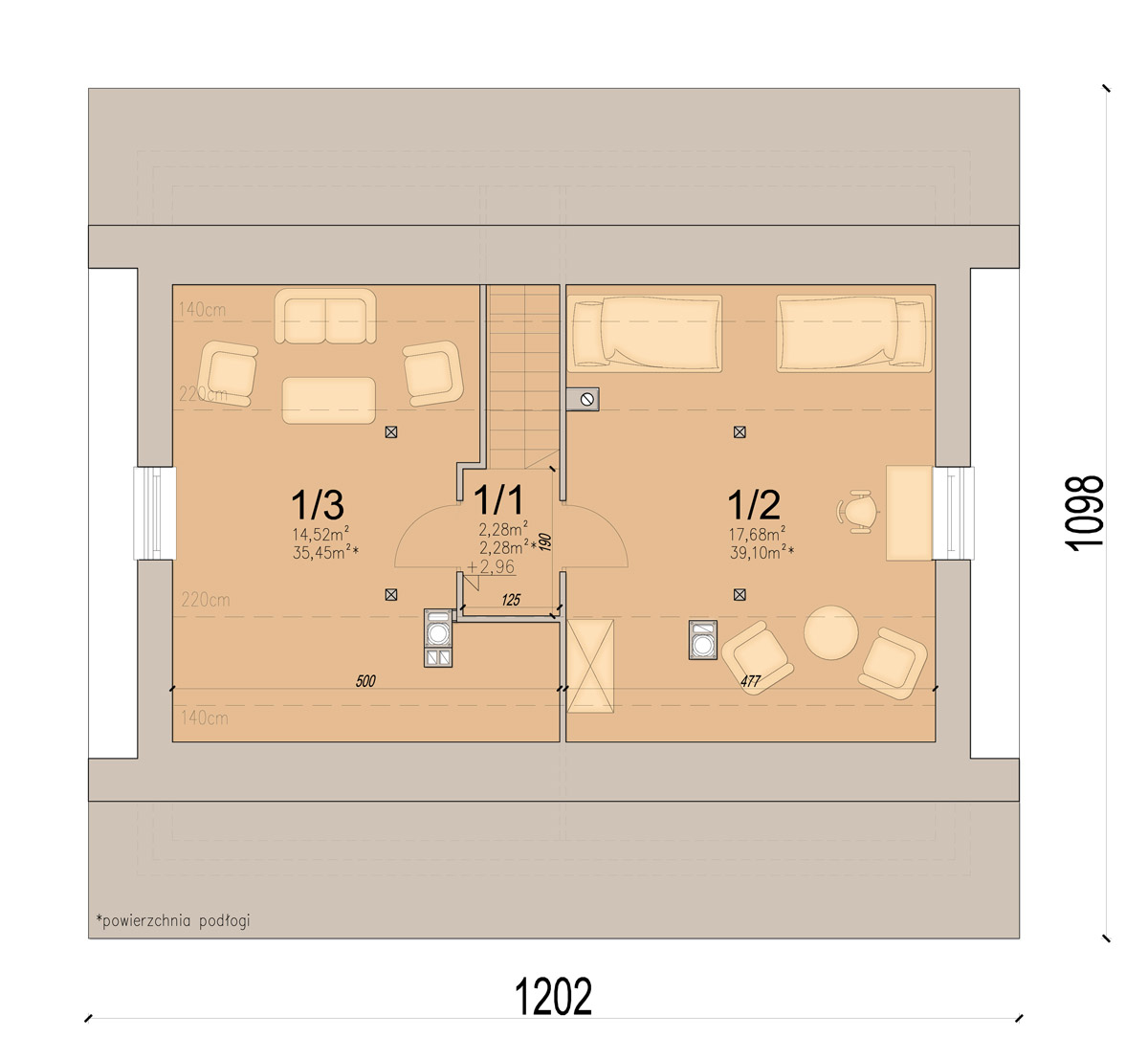 План мансарды