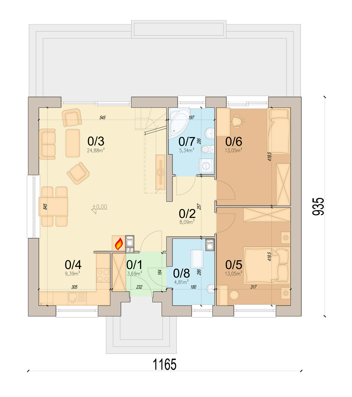 План первого этажа