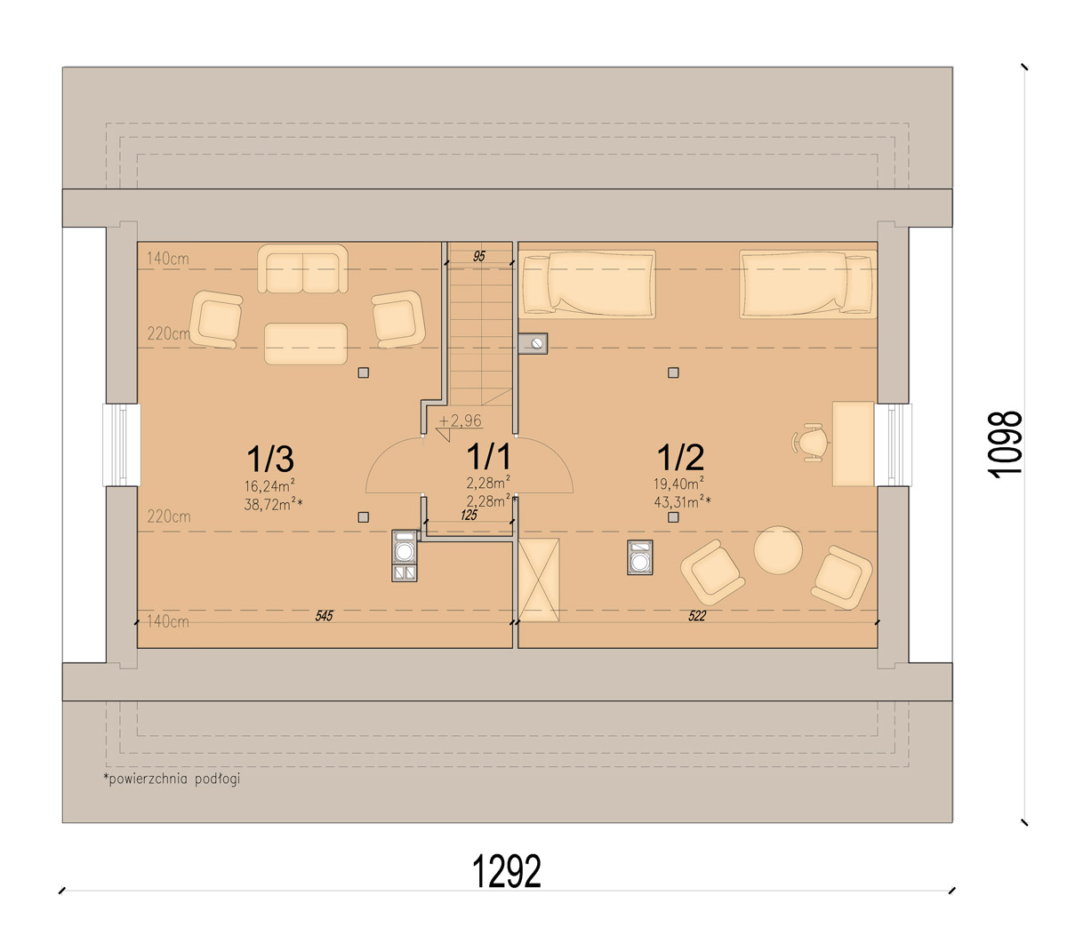 План мансарды